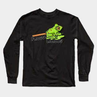 Froggylicious Lollipop - Fun Frog Design Long Sleeve T-Shirt